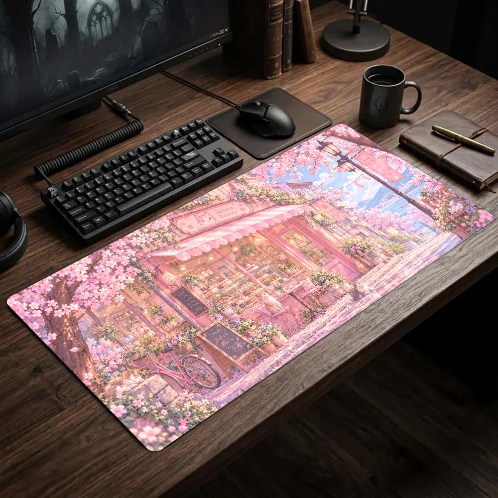حصيرة مكتبية بتصميم زهر الكرز، - مراجعة Gaming Accessories Shop وسعره